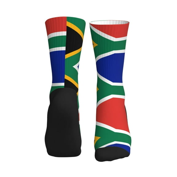 Men Women South African Flag Funny Novelty Mid-Crew Socks
