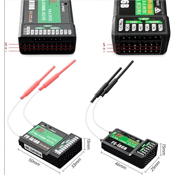 Émetteur radiocommandé Flysky i6X FS-i6X 2,4 GHz 10 canaux AFHDS 2A av Émetteur radiocommandé Flysky i6X FS-i6X 2,4 GHz 10 canaux AFHDS 2A av