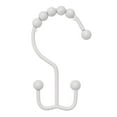 thumbnail image 2 of Double Shower Curtain Hooks Rings Heavy Duty Set of 12, White, 2 of 4