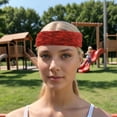 thumbnail image 2 of Unique Bargains 1 Pc Breathable Headband for Yoga Black Red, 2 of 6