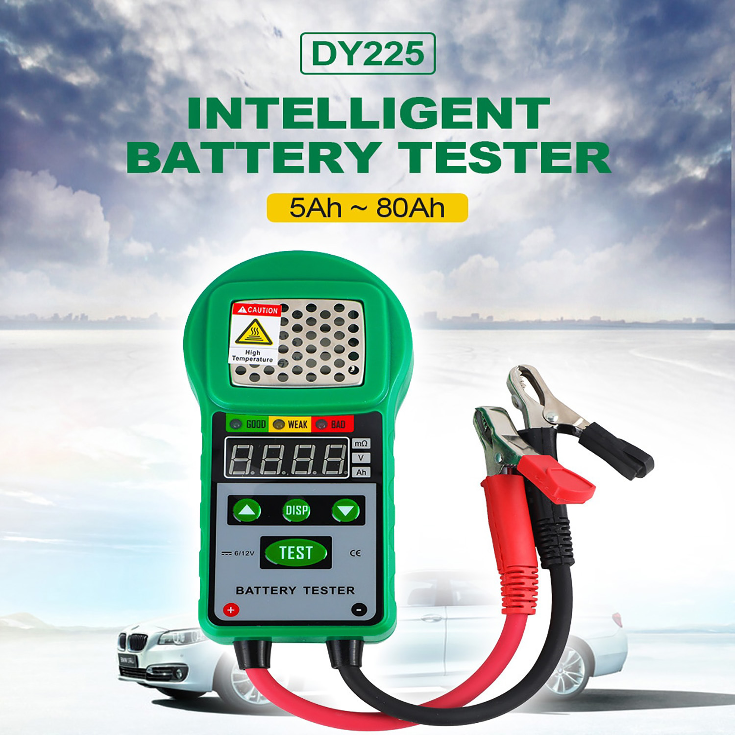 DUOYI Car Battery Tester 6V 12V Digital Battery Load Tester AntiBurn