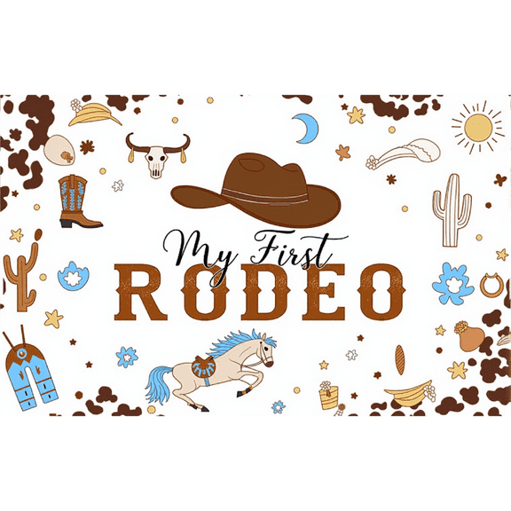 LUUFILx Western Party Backdrop Cowboy Party Decoration Supply Wild West Decor Photo Background for Birthday Wedding Western Party Decor