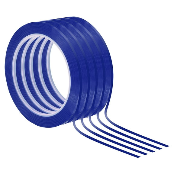 1/8" x 72 Yards Whiteboard Tape, 5 Pack Thin Dry Erase Tape, Blue