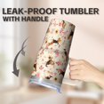 thumbnail image 5 of 20OZ Insulated Dog Birthday Tumbler with Handle Straw and Lid Paw Print Coffee Cup for Women Friends Great Holiday Presents Fits Most Car Cup Holders, 5 of 6