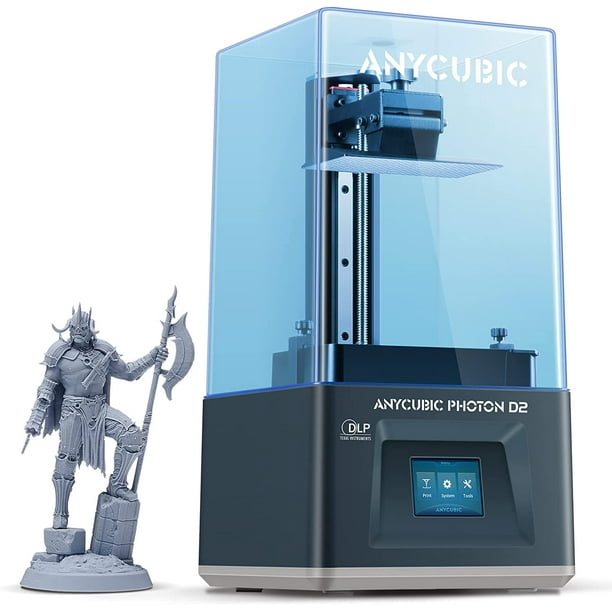 Imprimante 3D en résine ANYCUBIC Photon D2, imprimante 3D DLP avec haute  précision, impression ultra-silencieuse et longue durée de vie, taille  d'impression améliorée 5,1 '' x 2,88 '' x 6,5 '' 