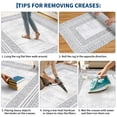 thumbnail image 5 of HIWEAVER Gray 2' x 6' Washable Runner for Kitchen Soft Geometric Bordered Indoor Throw Carpet Modern Non-Slip Foldable Doormat for Hallway Farmhouse Dorm Home Decor, 5 of 6