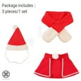 thumbnail image 3 of Luxtrada 3pcs/Set Pet Dog Christmas Hat and Red Scarf with Christmas Cloak Hooded Style Keep Warm Cat Dog Clothing (Size,L), 3 of 10