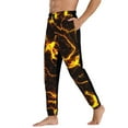 thumbnail image 3 of Kdxio Orange Lightning Pattern Joggers,Sweatpants for Men with Pockets-Small, 3 of 5
