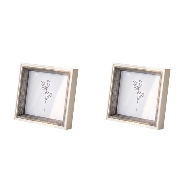 CY5O5ee 2PCS 7x7inch Square Picture Frame Small Shadow Box Picture Frames Frame Display Case Desktop Decoration Picture Frame for Wall and Tabletop