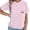Pink, variant on Women's Nursing Breastfeeding Shirts with Zipper Loose Fit Short Sleeve Maternity Top Nursing Clothes Pink, Size XL