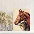 thumbnail image 2 of Qisvanset Toile Murale Portrait de Cheval et de Chien 15,75 X 11,81 Pouces, 2 of 8