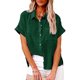 thumbnail image 1 of Camisa de algodón Fnochy con botones para mujer, informal, de manga larga o corta, holgada, con cuello, de lino, para trabajo, con bolsillo, para otoño, 1 of 7