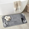 thumbnail image 2 of Zahari Home Erica Bathroom Rug Luxury Bath Rug Washable Beautiful Shower Mat Unique Design Stylish Non Slip Shower Mat Grey Rug Bath Shower Tub Decor, 2 of 3