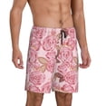 thumbnail image 2 of Wukai Rose Flowers Men’s Short Pajama Pants With Pockets Soft Sleep Pj Shorts for Men-4X-Large, 2 of 6