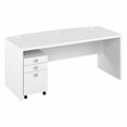 thumbnail image 5 of Echo 72W Bow Front Desk with Drawers in Pure White - Engineered Wood, 5 of 5