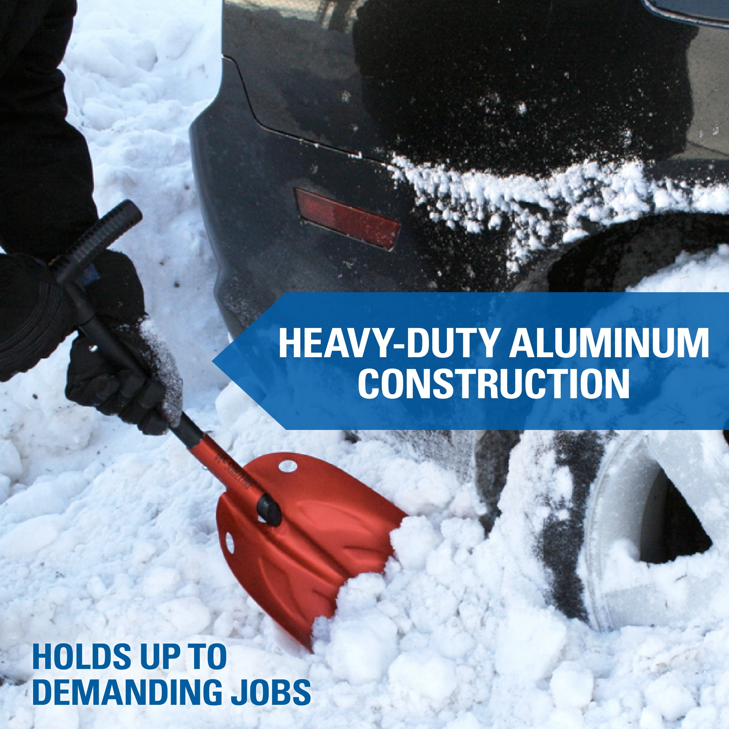 Free Shipping! SubZero Heavy-Duty Aluminum Emergency Snow Shovel