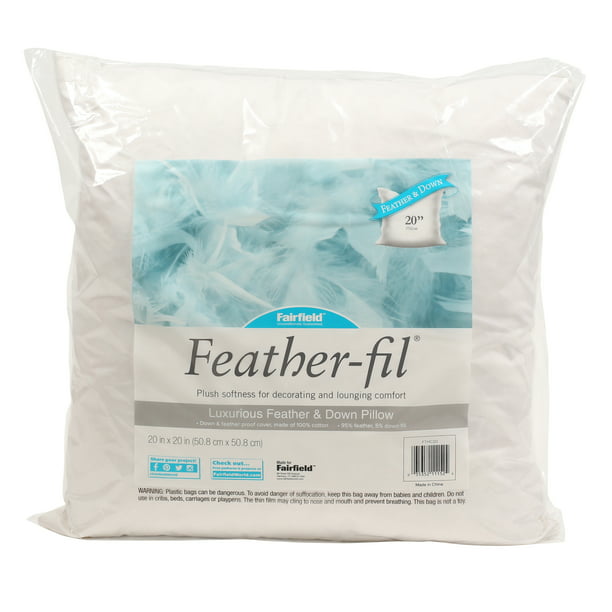 Feather-Fil Square Pillow Insert by Fairfield, 20