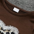 thumbnail image 4 of Cethrio Outfit Sets for Girls, Long Sleeve Crewneck Printed Sweatshirts and Pants Set Brown Size 9-10 T, 4 of 9