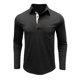 thumbnail image 3 of pstuiky Camisas suaves de manga larga para hombre, Camiseta informal de manga larga para hombre, color liso, con solapa, estilo retro. salir tops xxl, 3 of 7