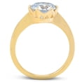 thumbnail image 3 of Pompeii 2 Ct Moissanite Solitaire Engagement Ring 14k Yellow Gold (((G-H)),VS), 3 of 4