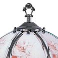 thumbnail image 2 of Benzara BM240943 Umbrella Shade Glass Table Lamp with Flowers & Hummingbird Print, Silver, 2 of 5