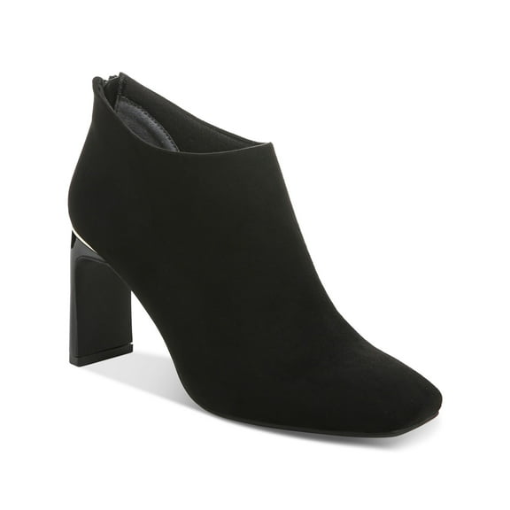 ALFANI Womens Black Padded Brittnee Square Toe Block Heel Zip-Up Booties 11 M