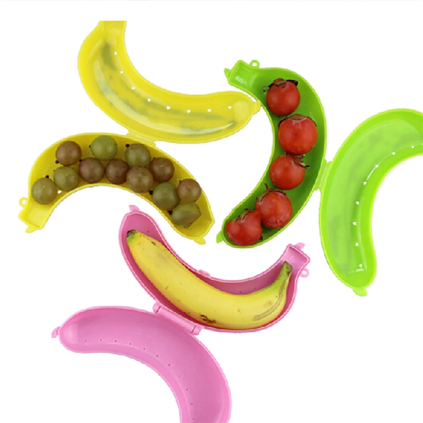 Confezione da 2 Banana Saver Keeper Protector Custodia da Viaggio Giallo