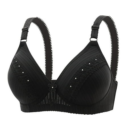 CAICJ98 Sexy Lingerie for Women Breathable Bra Solid Underwear Up Women Sexy Seamless Lace Top Top Vest Push 36 Black