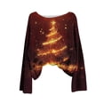 thumbnail image 4 of LMKIHUSA Chandails de Noël en Tricot pour Femmes Mode Automne Mignons Pulls Graphiques Surdimensionnés Hippie Col Rond Pulls Confortables Rouges,m, 4 of 4