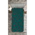 thumbnail image 3 of Ambesonne Teal Quilted Bedspread Set 2 Pcs, Red Berry Christmas Rustic, Twin Size, Teal Ruby Vermilion, 3 of 3