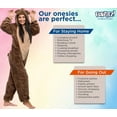 thumbnail image 5 of ¡Onesie Funziez! Disfraz de osito de peluche de sherpa ajustado para adultos, 5 of 5