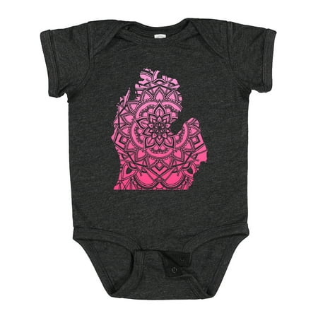 

Inktastic Michigan Silhouette Mandala Boys or Girls Baby Bodysuit