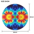 thumbnail image 6 of Colorful Tie Dye Flowe Round Tablecloth 60"x60",Wrinkle Wipeable Table Cloth for Kitchen Dining Room Picnic Patio Party, 6 of 6