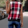 thumbnail image 5 of gbyLJF Women's Sleeveless Plaid Vest Lightweight Zip Up Flannel Jacket Casual Fall Layering Outerwear with Pockets, 5 of 6