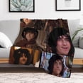 thumbnail image 6 of David Krumholtz Blanket Handsome #1 Throw Blankets Ultra Soft Flannel Lightweight Throws for Couch, Bed, All Seasons Use 50""*60""（130 * 150cm）, Style-1, 6 of 6