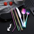 thumbnail image 2 of Couverts Arc-en-Ciel Portables, Couverts de Camping Colorés, Bento, 2 of 7