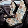 thumbnail image 4 of POLERO Stretchy High Back Car Seat Cover for Auto, Polyester Interior Decor Car Seat Covers for Front Seats, Pumpkin and Maple Leaf Theme, 4 of 12