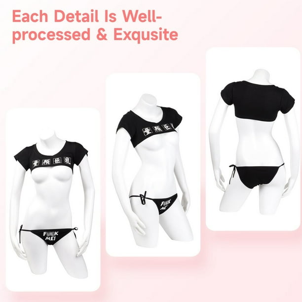 Lenceria sexy crop top ropa interior descarada anime cosplay conjunto colegiala japonesa lindas bragas con corbata colegiala cosplay ropa interior traje conjunto Walmart en linea