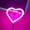Pink, variant on Car Window Neon Heart Light with Remote Control, 3 Lighting Modes, USB Powered