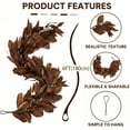 thumbnail image 4 of Brown Magnolia Leaf Garland with Pinecones & Berries, 6Ft Artificial Fall Foliage Decoration for Mantel, Thanksgiving & Christmas (3PC), 4 of 9