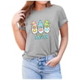 thumbnail image 2 of Prolriy Chemises de Pâques pour Femmes Hauts Manches Courtes Décontracté Mode Tenue de Pâques Femmes, Hauts Femmes Gris TG, 2 of 6