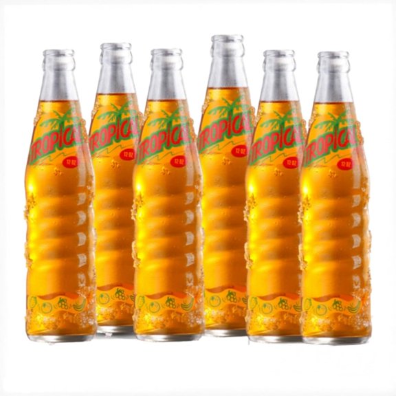 Tropical Soda Six-Pack Banana or Grape 12oz each, Carbonated Drink 0% juice (Banana)