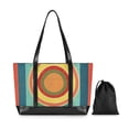 thumbnail image 7 of FORMRS Canvas Laptop Tote Bag for Women with 15.6" Computer Compartments Shoulder Handbag, Colorful Stripes, 7 of 7