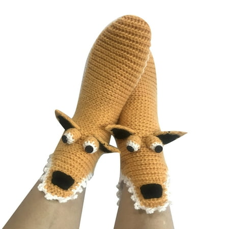 

Men And Women Creative 3D Slipper Socks Animal Shape Cartoon Floor Socks Knitted Warm Winter Funny Unisex Funny Socks Athletic Socks Women Mid Calf