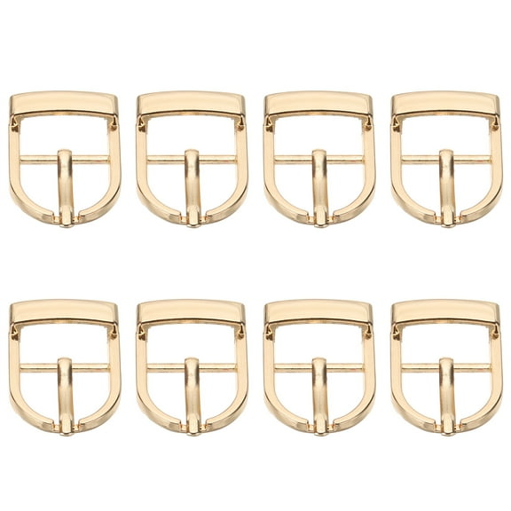 Uxcell Single Prong Buckle, 8 Pcs 0.7 Inch Adjustable Metal Roller Buckle Belt Buckles for Bags DIY Crafts Purse Straps Shoe Belts Making Accessories, Gold Tone