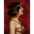 thumbnail image 2 of Ernst Seidl 19x24 Black Ornate Framed Double Matted Museum Art Print Titled: Salome (Woman in Profile in Oriental Jugendstil Costume) (circa 1910), 2 of 5