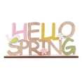 thumbnail image 1 of Mobutofu 1Pc Wooden English Letters Crafts Multi Colored 3x18 5x9cm for Home Easter Celebration Decoration, 1 of 6