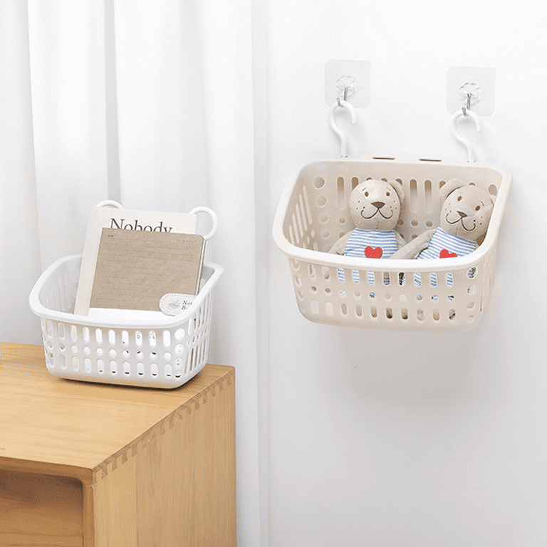 DOITOOL 2Pcs Hanging Shower Caddy Plastic Hanging Shower Caddy Baskets  Portable Kitchen Organizer Storage Basket with Hook for Home Grey