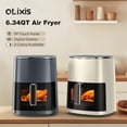 thumbnail image 4 of OLIXIS Air Fryer 6 Quart Capacity with Window Square Air Fryer 12-in-1 Air Fry, Roast, Reheat, Dehydrate, Bake, Steam with 400F, Beige, 4 of 5