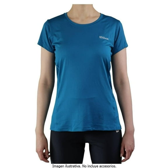 Playera Wilson Talla M Deportiva Cuello Redondo Azul Petróleo